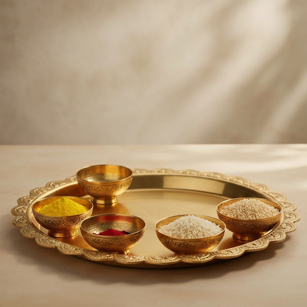 Brass Pooja Thali Set